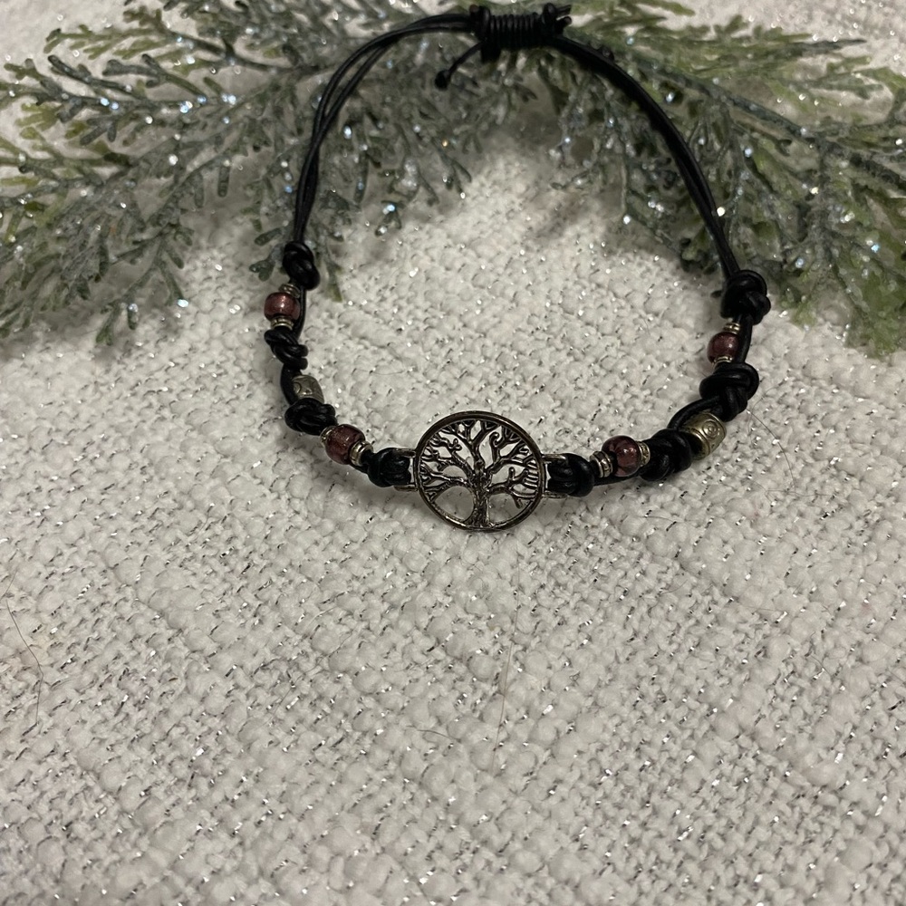 Tree of Life Black and Silver Bracelet - Picture 3 of 3